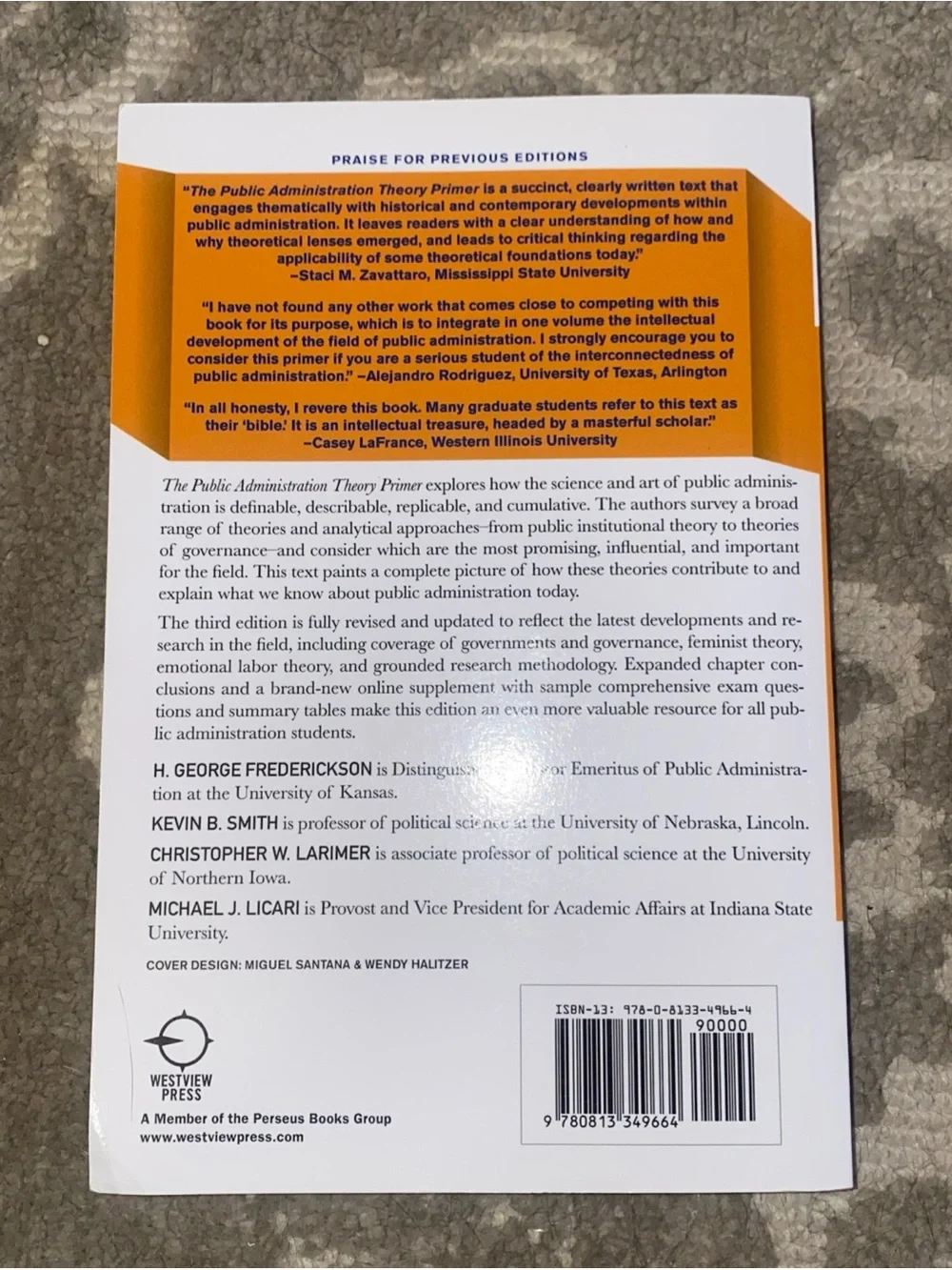 The Public Administration Theory Primer - Third Edition